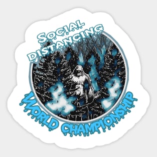 Social distancing world championship Sticker